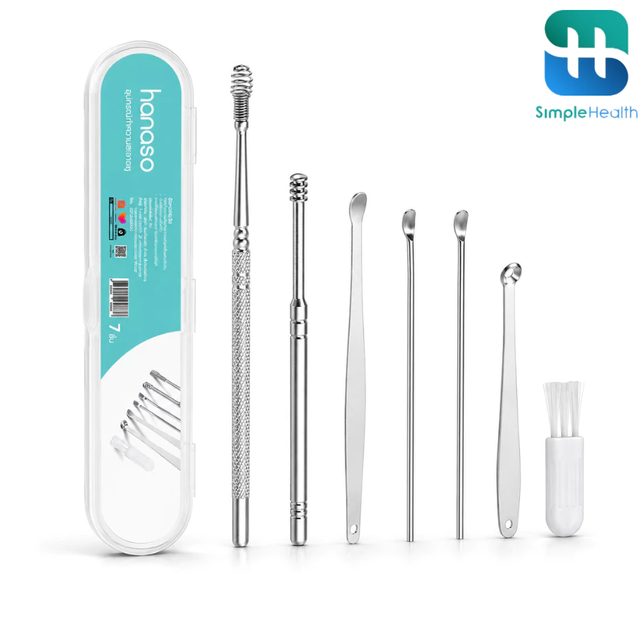 Simple health ชุดแคะหู ที่แคะหู 7ชิ้น อุปกรณ์ทำความสะอาดรูหู ใช้งานง่าย สะดวก ทนทาน Ear picking set