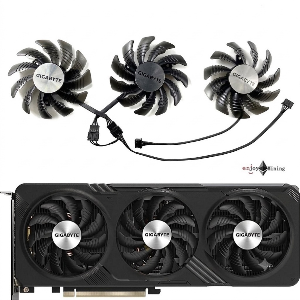 พัดลมการ์ดจอ GIGABYTE RTX 4060 4060ti GAMING Eagle graphics card fan PLD08010S12HH