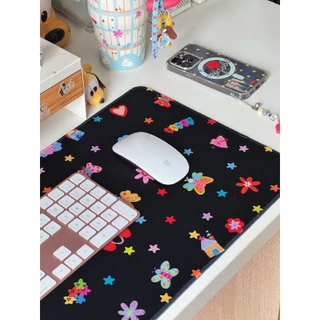amuse stuff-mousepad flower แผ่นรองเม้าส์ลายดอกไม้ขนาด30*80เซน