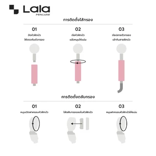 Lalapercare หัวฝักบัวเพิ่มแรงดัน กรองน้ำหลายชั้น พร้อมกลิ่นหอมบำรุงผิว กำจัดคลอรีน ยับยั้งแบคทีเรีย สำหรับอาบน้ำ