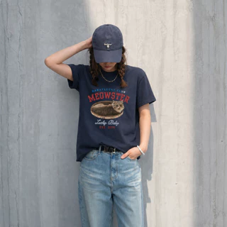 Stylerich เสื้อยืดพิมพ์ลาย เสื้อยืดสกรีนลายแมว เสื้อยืด oversize ผ้าฝ้าย มี S-3XL พร้อมส่งจากไทย