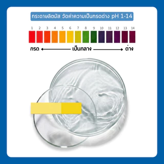 กระดาษลิตมัส วัดค่าความเป็นกรดด่าง pH 1-14 Litmus Paper 1 เล่ม มี 80 แผ่น (ราคาต่อ 1 เล่ม)