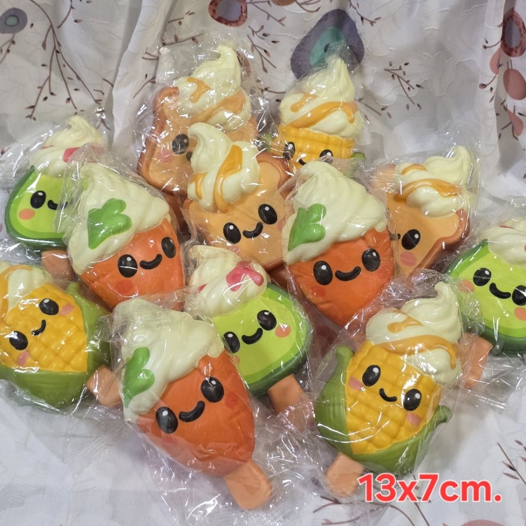 🍣 พร้อมส่ง 🍣 สกุชชี่การ์ตูน ซูชิ ข้าวปั้น ไอศกรีม หมี ชิ้นใหญ่ๆ ของเล่นสีสดใส น่ารักที่สุด