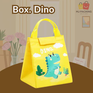🔥พร้อมส่ง🔥ถุงข้าวเก็บอุณหภูมิ 22x19x11 cm กันน้ำ ใส่กล่องข้าวได้ เก็บร้อนเย็น Lunch Bag ลายน่ารัก พกพาสะดวก