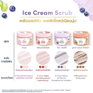 ถูก/แท้/มีไลฟ์ สครับผิว Dove Body Scrub โดฟ สครับ ขัดผิว ผลัดเซลล์ผิว ผิวเนียนนุ่ม ผิวโกลว์ กระจ่างใส ชุ่มชื้น