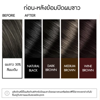 [สี Dark Brown - รีฟิล 4 ซอง] SEEDBEE Water Coloring น้ำย้อมผม ออร์แกนิค ปิดผมขาว