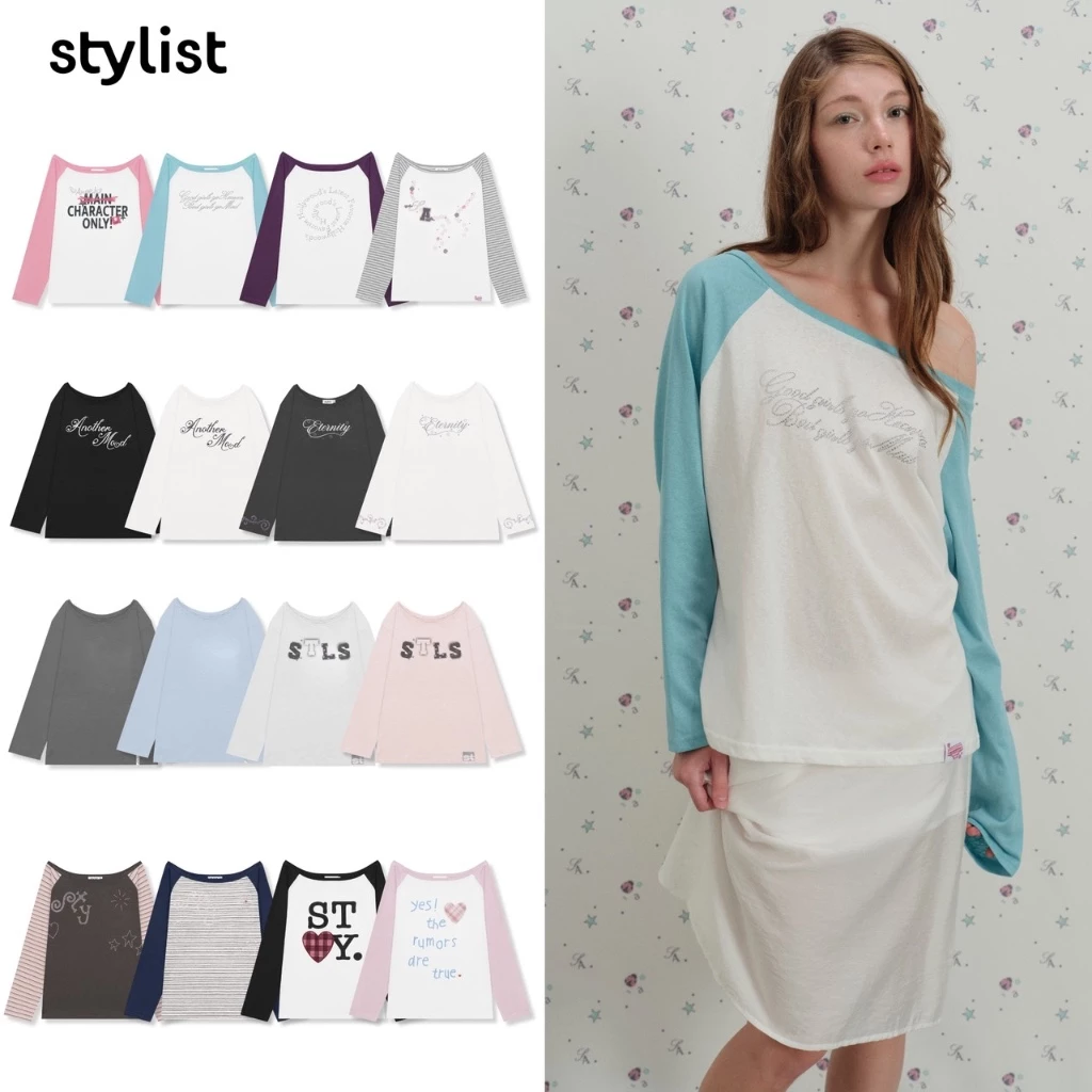 (พร้อมส่ง โค้ด 30% Max 1,000) STYLIST - Mila Amour เสื้อปาดไหล่แขนยาวผ้ายืด Patchwork ลายสก็อต ลิงก์1