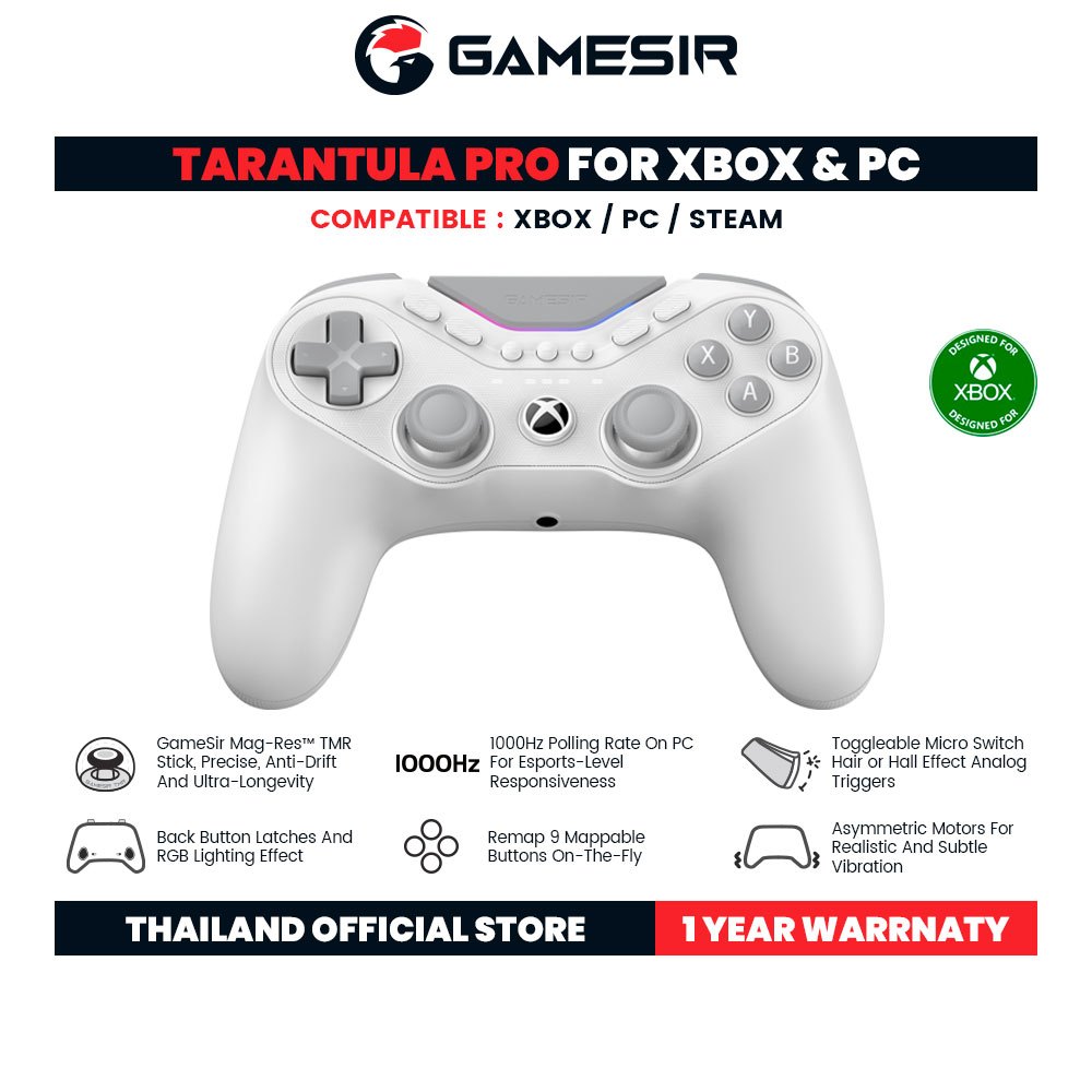 GameSir Tarantula Pro Wired Esports Controller for Xbox & PC จอยเกมแบบมีสาย เซนเซอร์ Mag-Res™ TMR