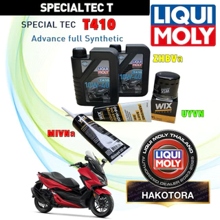 ชุด น้ำมันเครื่อง 2 + เฟืองท้าย 2 LIQUI MOLY T410 10W40 FORZA 350 สังเคราะห์ กรอง WIX