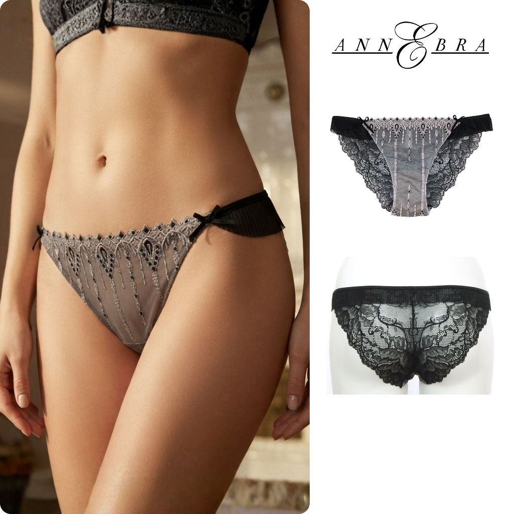 Annebra กางเกงใน ทรงบิกีนี่ ผ้าลูกไม้ Bikini Panty รุ่น AU3-808