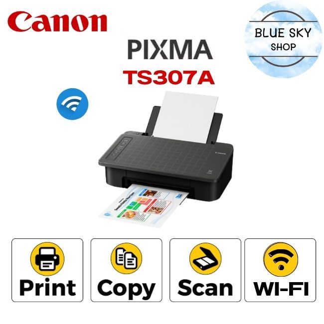 Printer  (เครื่องพิมพ์ไร้สาย) CANON TS307a WIRELESS WITH SMARTPHONE COPY