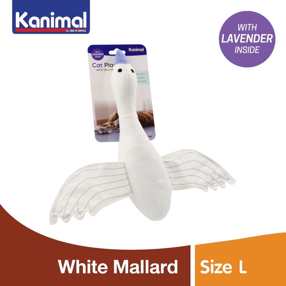 [ของแถม 1 แพ็ค ไม่ใช่สินค้าสำหรับจำหน่าย] Kanimal Cat Toy White Mallard Size L ของเล่นแมว เป็ดน้ำขาว 702-113885