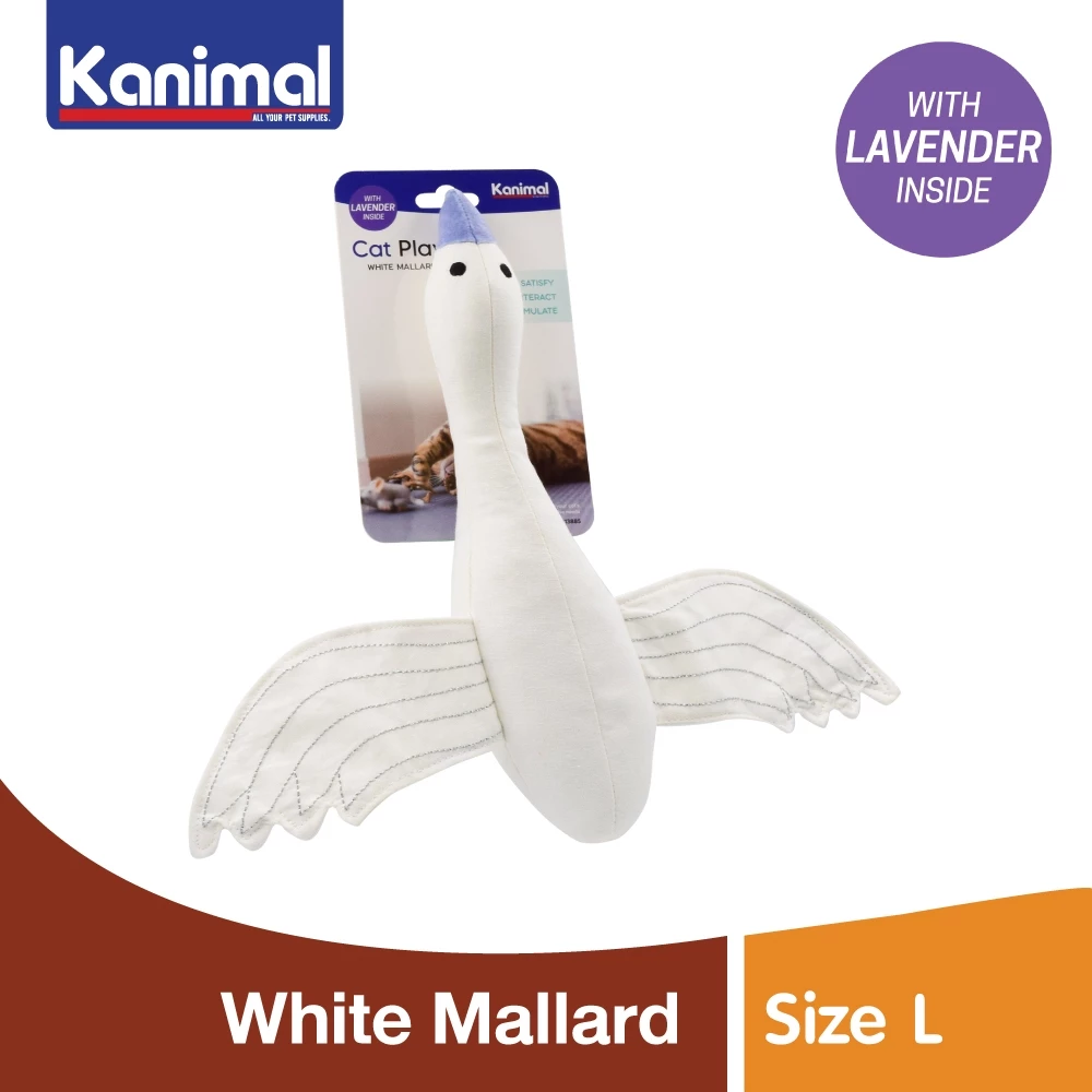 [ของแถม 1 แพ็ค ไม่ใช่สินค้าสำหรับจำหน่าย] Kanimal Cat Toy White Mallard Size L ของเล่นแมว เป็ดน้ำขาว 702-113885