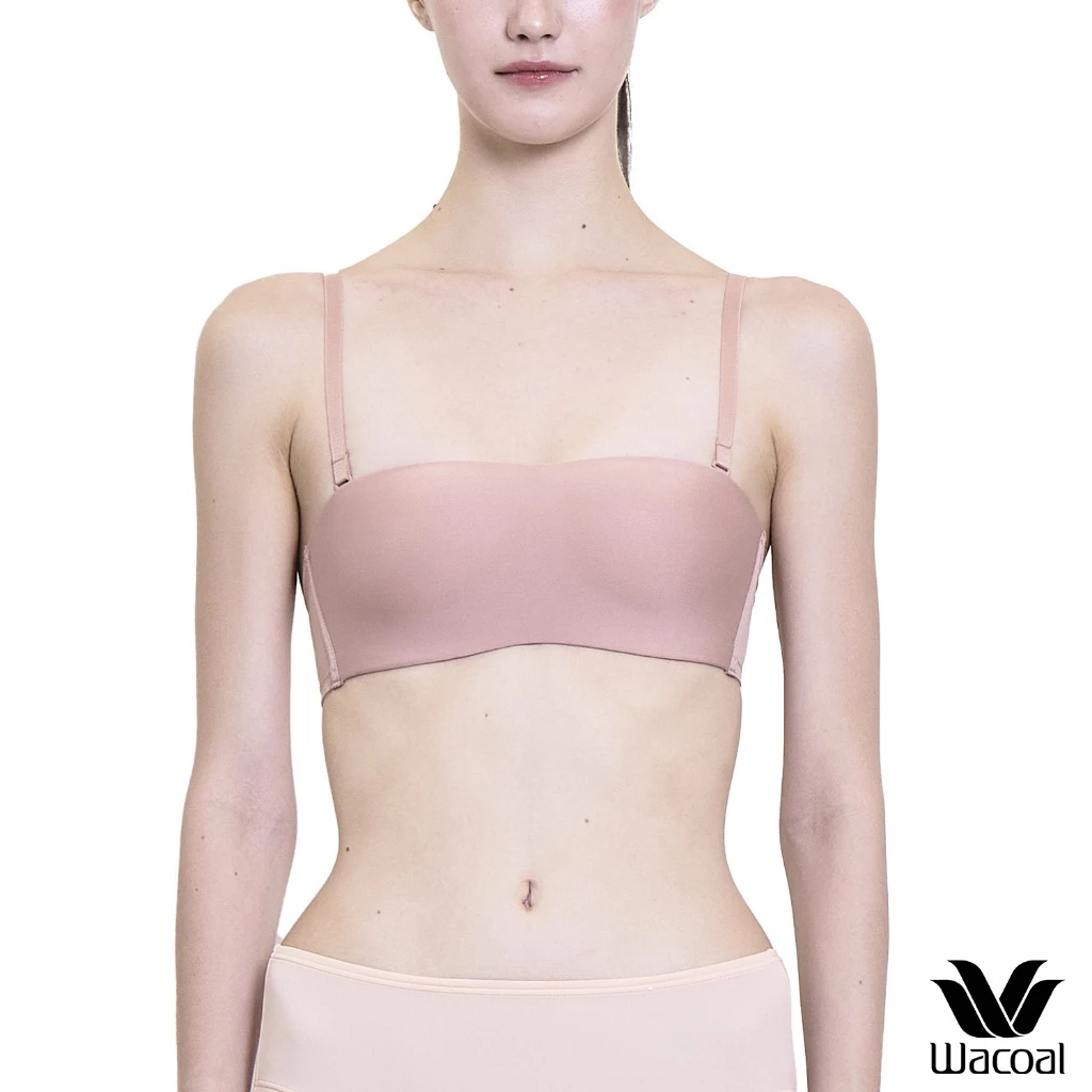 Wacoal Surprise Wireless Top Bra เสื้อชั้นในไร้โครง เกาะอก/สลับสายบ่า รุ่น WB9V09 สีเนื้ออมชมพู (PN)