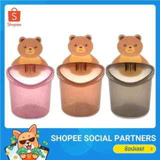 ที่วางแปรงสีฟันติดผนัง ลายหมีน้อยน่ารัก ติดตั้งง่าย(สุ่มสี)ชมพู,น้ำตาล,เทา