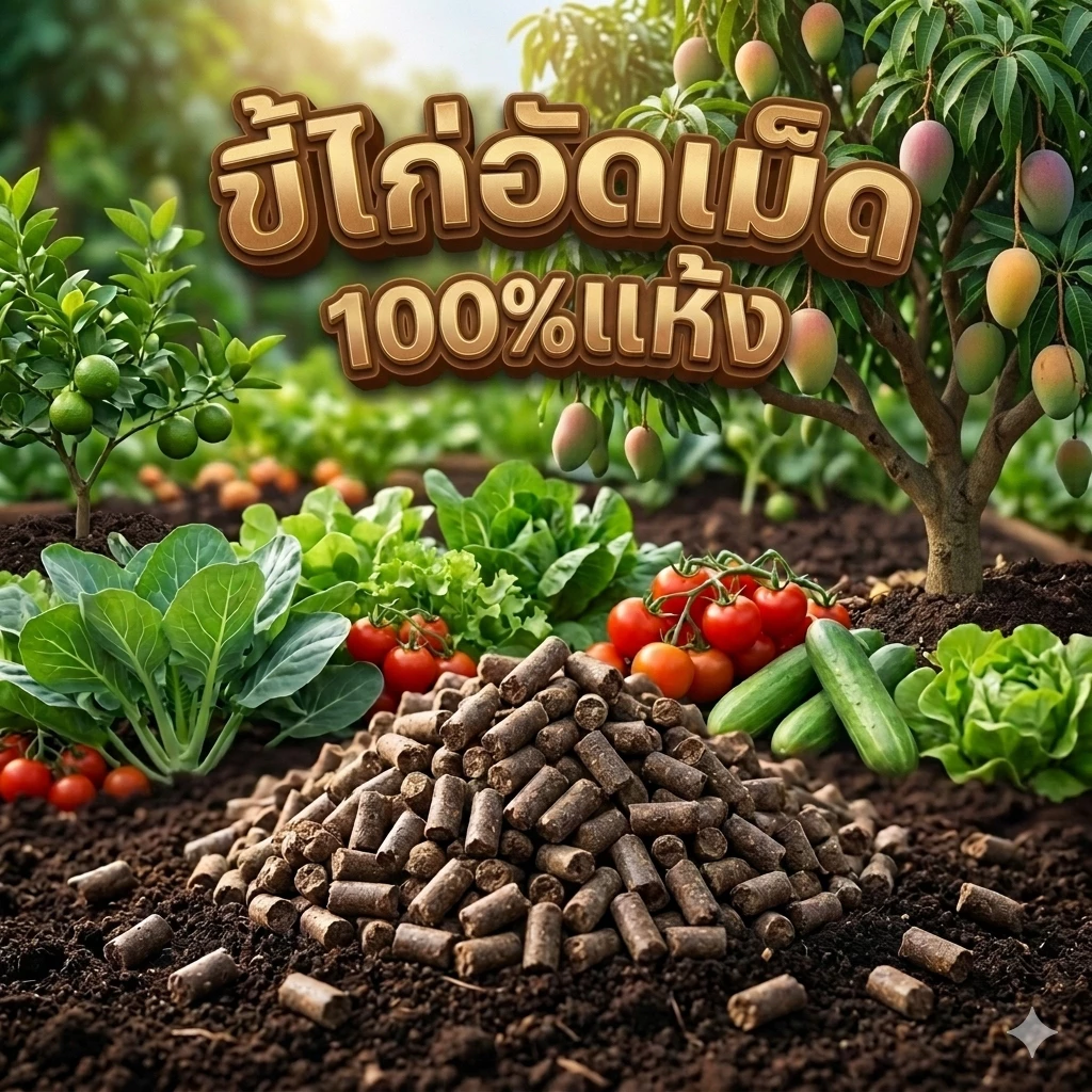 [ส่งฟรีร้านโค้ดคุ้ม] ขี้ไก่อัดเม็ด ปุ๋ยอินทรีย์มูลไก่ (ขนาด 5kg / 10kg / 20kg) ปุ๋ยบำรุงต้น บำรุ่งใบ ลดกลิ่นเหม็น
