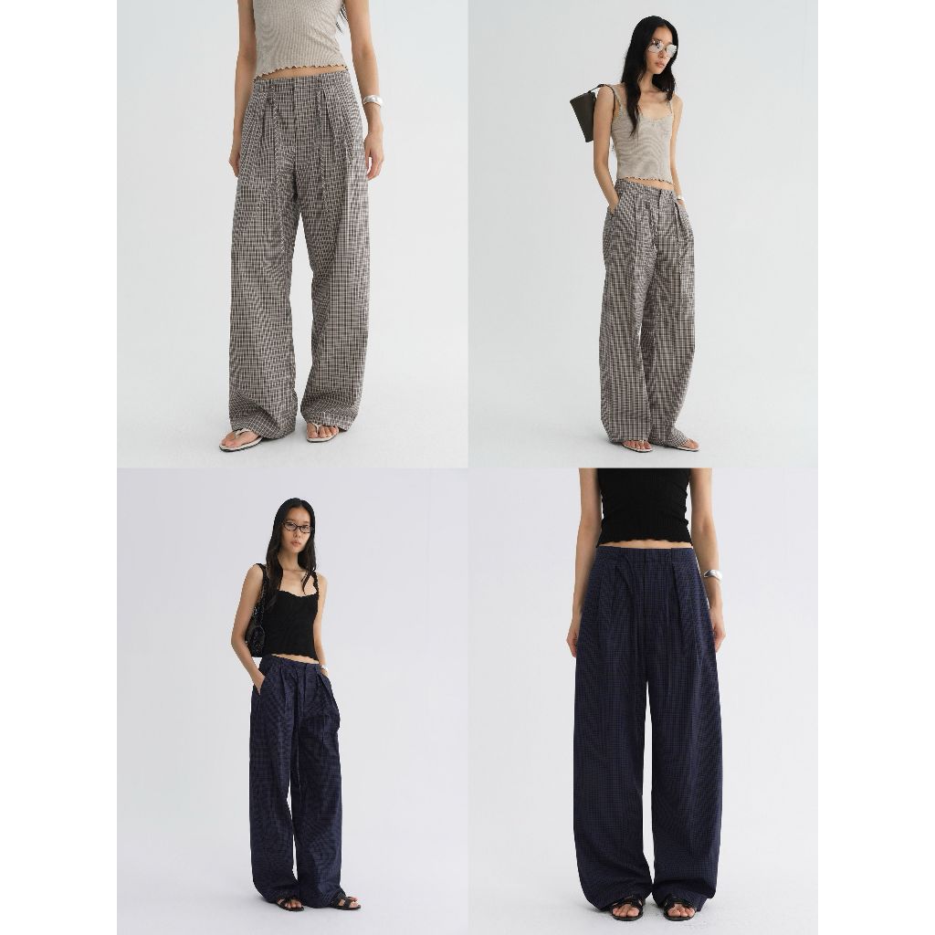 INBYIN - กางเกงขายาวลายสก็อต PLAID PANTS - B1104