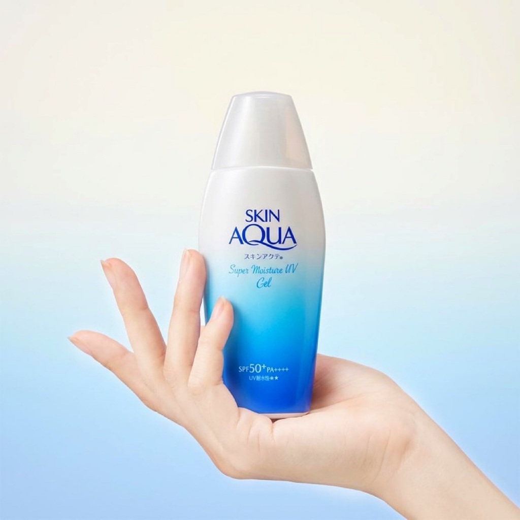 ✨New☀️สกิน อควา ซุปเปอร์มอยส์เจอร์ ยูวี เจล ขนาด 110และ165 กรัม ป้องกันสารที่เป็นอันตรายในอากาศ เช่นPM2.5และฝุ่นได้✅