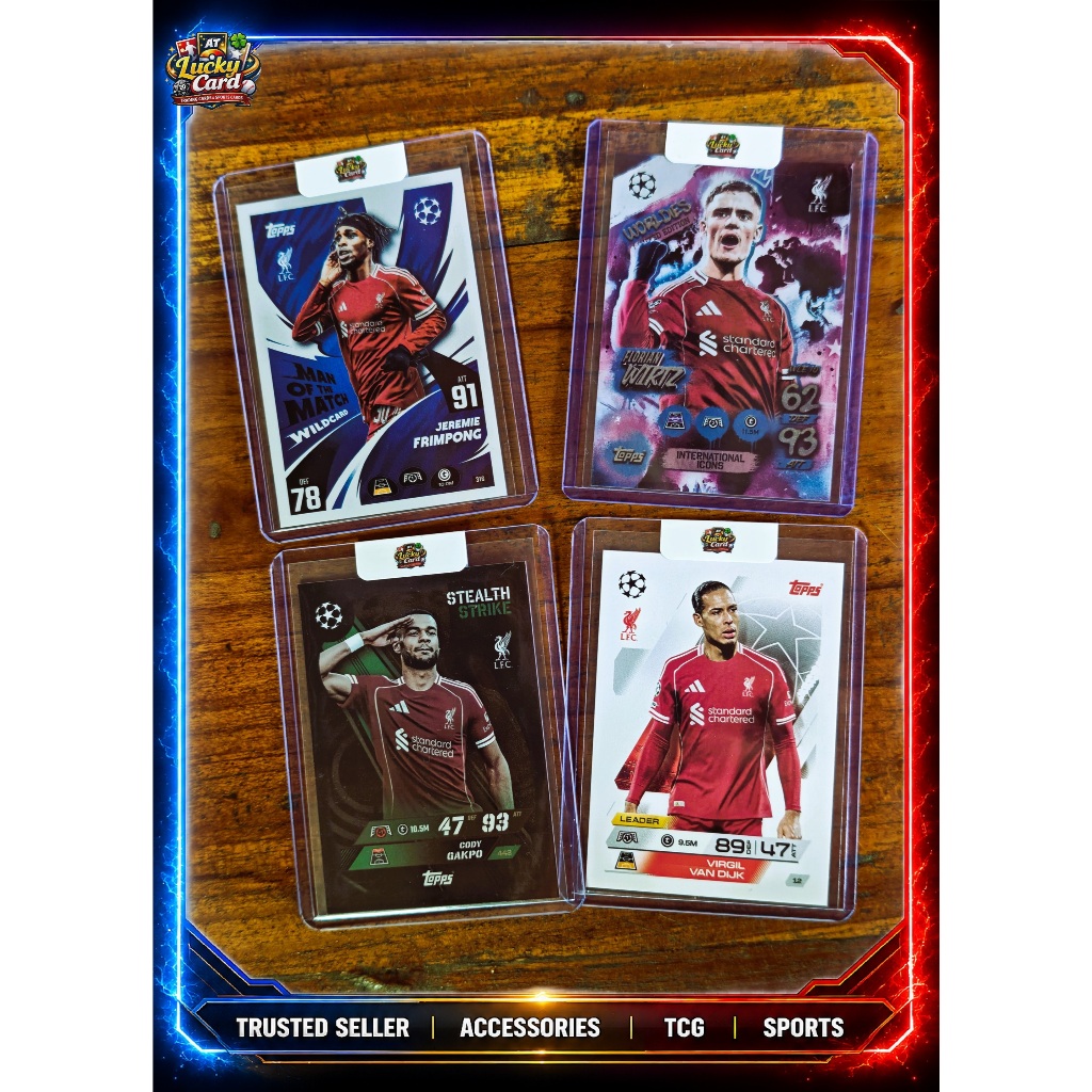 2025-2026 Topps UCC Match Attax - Liverpool FC - Wirtz, Van Dijk, Frimpong, Gakpo