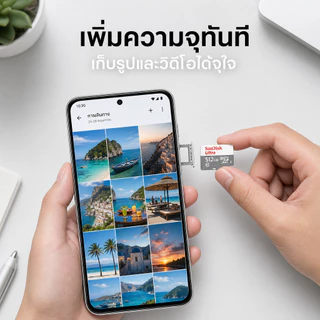 แท้100%Sandisk การ์ดไมโครเอสดี Class10 100MB/s 32GB-64GB-128GB-256GB-1TB ใช้ได้ทั้งมือถือ กล้องรถ กล้องวงจรปิด