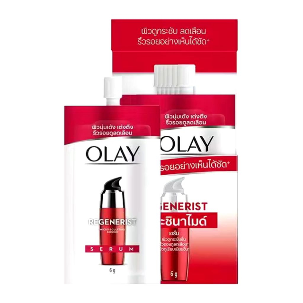 ***แท้ 100%***โอเลย์ รีเจนเนอรีส ไมโคร-สคัลป์ติ้ง เซรั่ม ขนาด 6 กรัม×6ซอง หมดอายุ 12/27