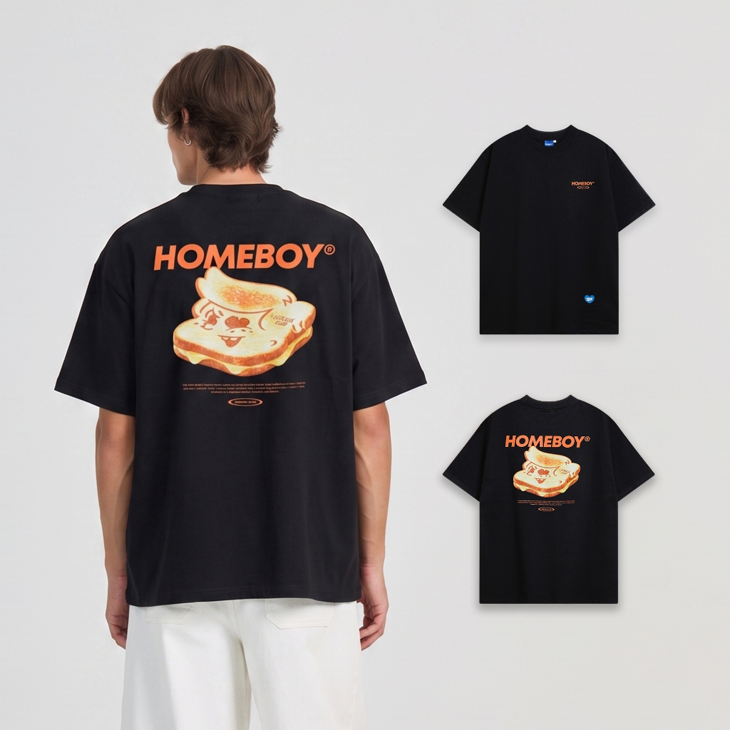 HOMEBOY เสื้อOVERSIZE HB.MAX.SANDWICH คอตตอน100% ใส่ได้ทุกวัน
