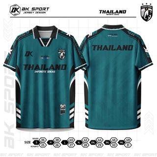 BK THAI INFINITY-เสื้อบอลคอปกวินเทจ ทันสมัย สวมใส่สบาย สปอร์ต ผ้านิ่มระบายอากาศดี Tha050869