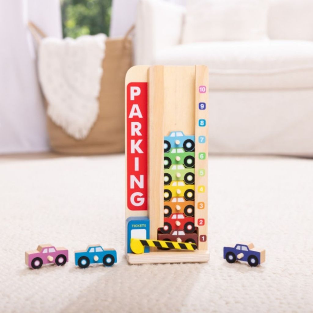 Melissa & Doug كراج 10 سيارات للترتيب حسب اللون والعد — صورة 8