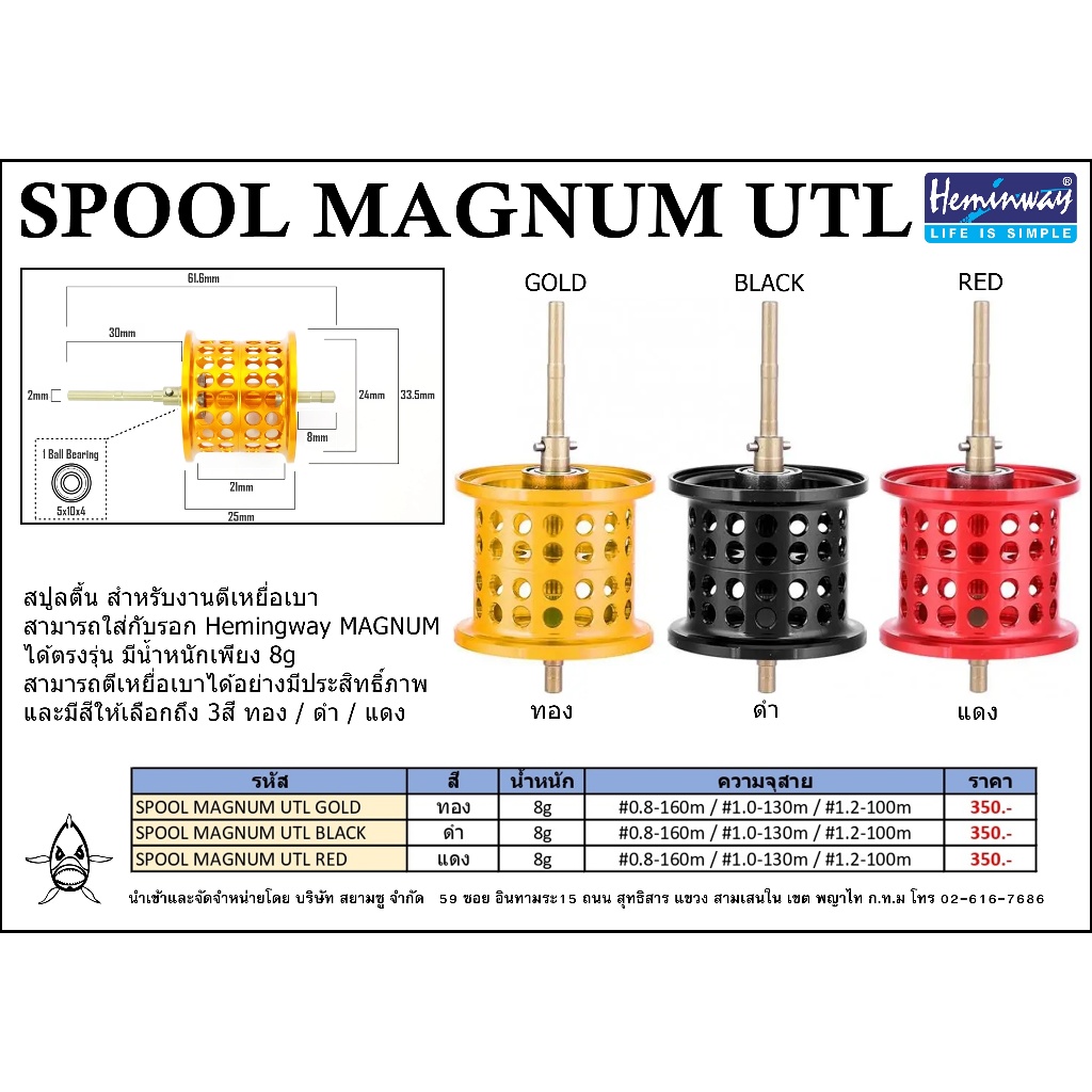 SPOOL สปูนรอก สปูลตื้น "SPOOL MAGNUM"