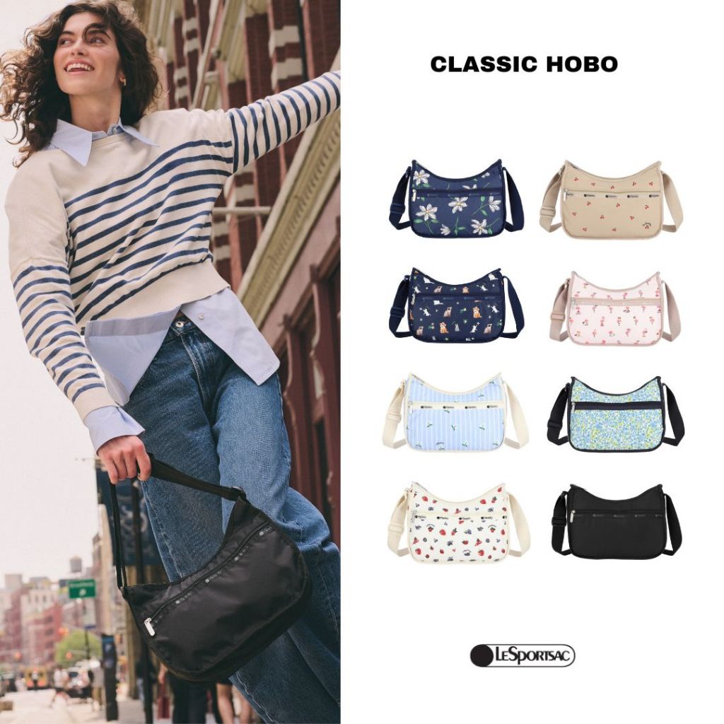 LeSportsac (มีหลายสี) Classic Hobo Bag กระเป๋าสะพายข้างพาดลำตัว Style 7520