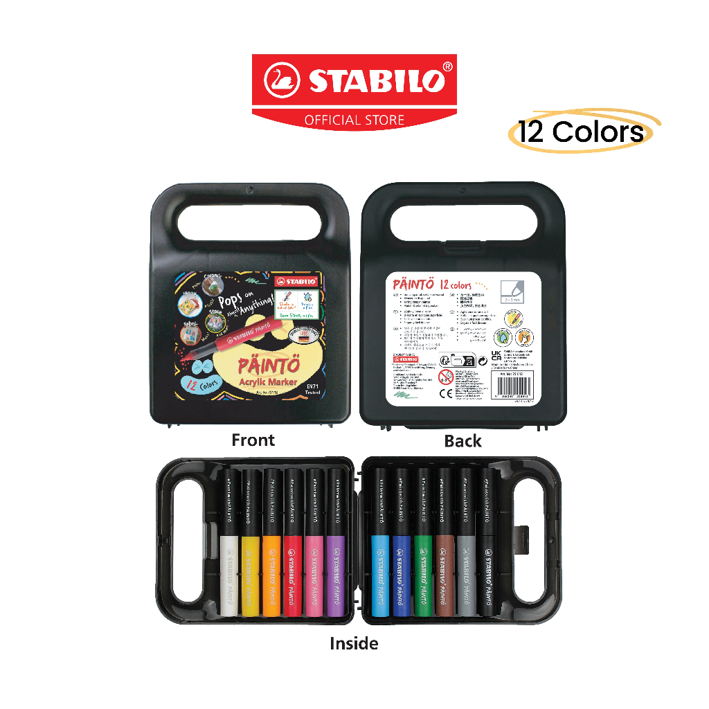STABILO أقلام أكريليك PAINTO ‏(12 / 24 / 48) — صورة 2