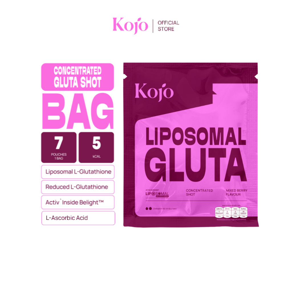 Kojo Liposomal Gluta Shot Dual Delivery Gluta กลูต้าช็อตเข้มข้น 2 รูปแบบ ผิวใส ดูดซึมไว