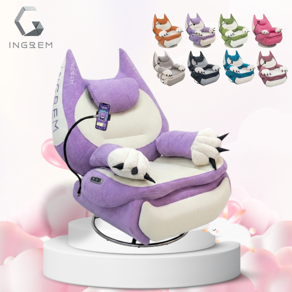 INGREM เก้าอี้เกมมิ่ง Gaming chair โซฟาเกมมิ่ง เก้าอี้คอมพิวเตอร์  ระบบปรับไฟฟ้า สั่งงานด้วยเสียงภาษ