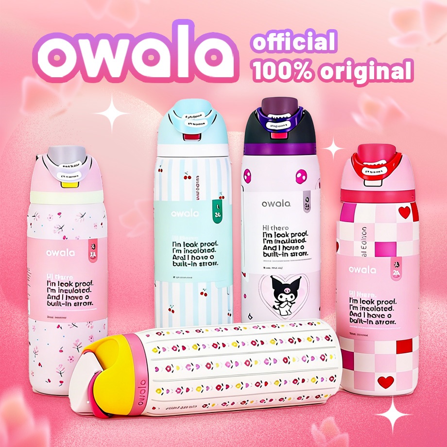 ของแท้🇺🇸 Owala 24oz สแตนเลส304 **กันรั่ว+เก็บความเย็นยาวนาน** น้ำหนักเบา ดีไซน์ทันสมัย
