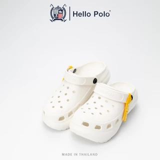 Hello Polo รองเท้า รองเท้าแตะมีรู ส้นตึก กันลื่น พื้นนิ่ม ลําลองระบายอากาศได้ดี ใส่แล้วสูง EVA นิ่มเหมือนเหยียบขี้HP8052