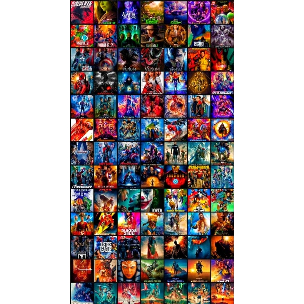 USB หนัง ซีรี่ย์ V.1-6 Marvel's DC Star Wars 1080P รายชื่อหนัง
