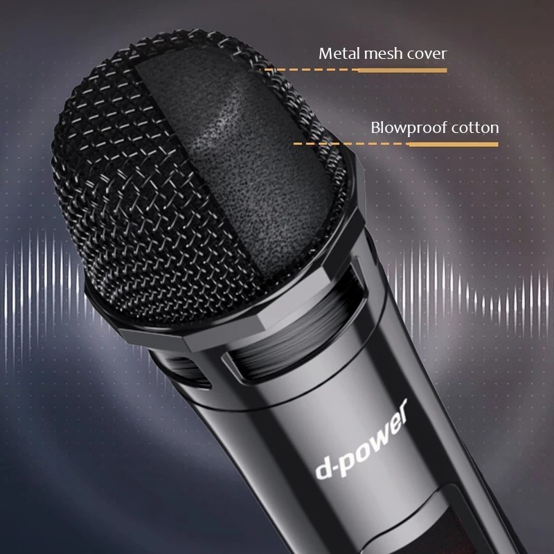 Wireless Microphone MV-20 ไมโครโฟนไร้สายคู่ 2 ตัว พร้อมตัวรับสัญญาณชาร์จได้ หัวแปลง 6.35 เป็น 3.5 มม.