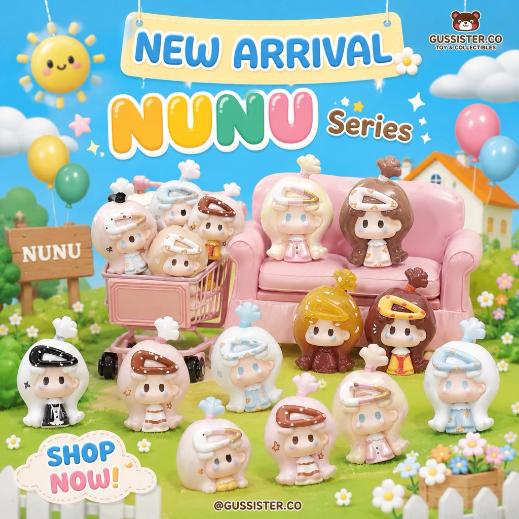 (พร้อมส่งในไทย 🎀✨🧁) NUNU Minihairclip 1 จุ่มได้ 5 ตัว