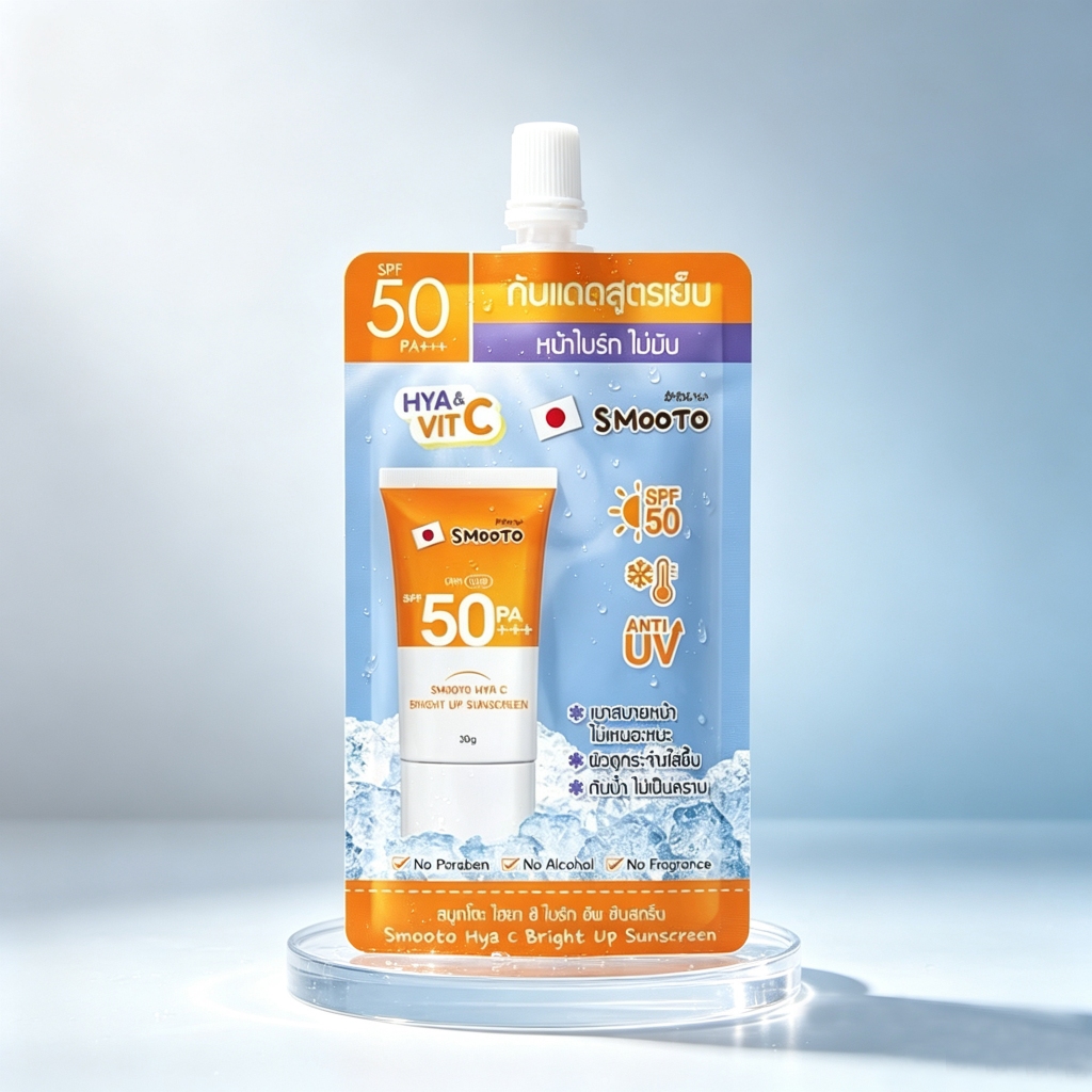 Smooto Hya C Bright Up กันแดดโทนอัพ สูตรชุ่มชื้น 30g