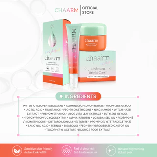 ชาร์อาร์มCHAARM UNDERARM BRIGHT CREAM 10 กรัม บำรุงใต้วงแขน สำหรับทุกสภาพผิวครีมใต้วงแขนครีมทารักแร้ขาว ลดตุ่ม