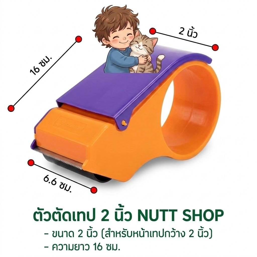 ที่ตัดเทป 2 นิ้ว ใช้งานง่ายและสะดวก 1 ชิ้น