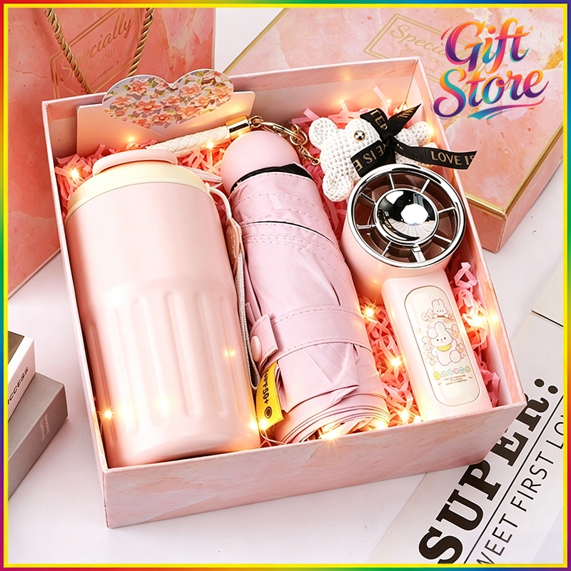 Gift Set ของขวัญสุดประณีต ของขวัญสำหรับคนรักและเพื่อน เพื่อนร่วมชั้น บริษัท และเทศกาล แก้วน้ำเก็บความร้อนสแตนเลส