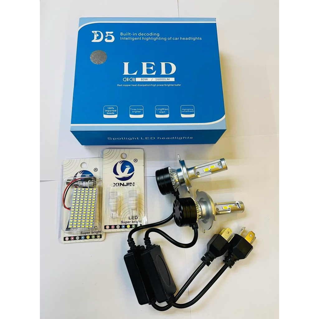 ไฟหน้าLED รุ่น D5 ‘80W/16000Lm 12-24V