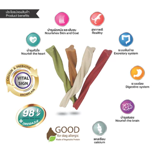 Goodies Thailand EnergyTreats 125g.คละรสชาติ ผลิตจากโปรตีนพืช 98% เหมาะสำหรับสุนัขที่แพ้เนื้อสัตว์