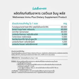 ( โปร 3 กล่อง ) wellveness IMMU Plus Dietary Supplement Product