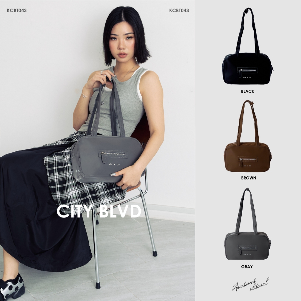 KIM&CO. ORIGINAL – CITY BLVD (KCBT043) กระเป๋าสะพายข้าง Everyday Bag กันน้ำ น้ำหนักเบา