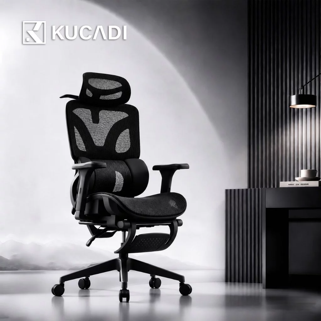KUCADI เก้าอี้สุขภาพ Ergonomic Chair Office Chair COD ระบบรองรับหลังแบบ3โซน รับน้ำหนักได้ 200 กิโลกรัม [รับประกัน 5 ปี]