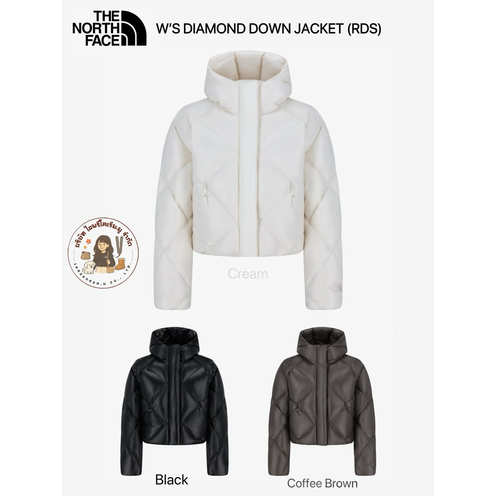 The Northface เสื้อขนเป็ด รุ่น W’S DIAMOND DOWN JACKET (RDS) เสื้อกันหนาวขนเป็ด เสื้อกันหิมะ ของแท้จากช็อป