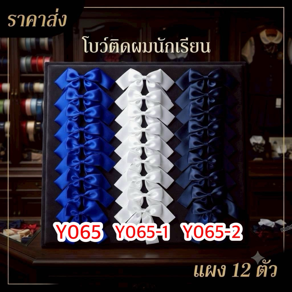 โบว์นักเรียน แผง 12 ชิ้น Y065