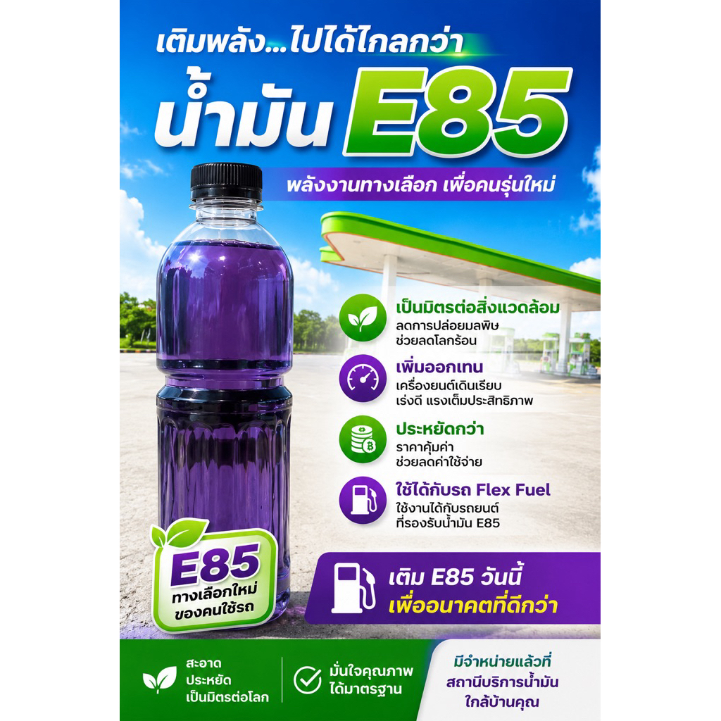 น้ำมันE85 แทั บางจาก